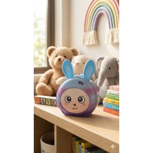 Biton Toptan 1 Adet Sevimli  Tavşan Figürlü Kilitli Metal Kumbara - Çocuklar Için  Para Biriktirme Kumbarası Mavi