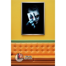 KOSS Dijital Joker Oyun Kartı Sahnesi Duvar Tablosu Karanlık Film Teması Erkek Odası Için Çerçeveli Kanvas Tablo