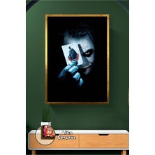 KOSS Dijital Joker Oyun Kartı Sahnesi Duvar Tablosu Karanlık Film Teması Erkek Odası Için Çerçeveli Kanvas Tablo