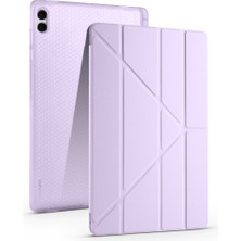 Kılıfolog Galaxy Tab S11 Ultra Kılıf Zore Tri Folding Kalem Bölmeli Standlı Kılıf - Lila
