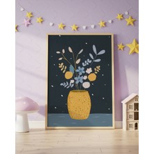 Fuart.Co Saksıda Çiçekler Dijital Baskı Posteri (Çerçevesiz) Çocuk Odası Için Poster Nufu