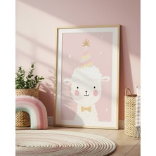 Fuart.Co Sevimli Kuzu Dijital Baskı Posteri (Çerçevesiz) Çocuk Odası Için Poster Nufu