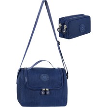 Çantaland 2’li Set Krinkıl Kumaş Termal Beslenme Çantası + Çift Bölmeli Kalemlik