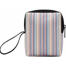 NS Reliable Tekli Kadın Çanta Içi Hijyenik Ped Saklama Koruma Çantası Düzenleyici Organizer Çizgili 10X14X3 cm