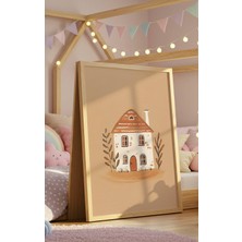 Fuart.Co Iki Katlı Ev Dijital Baskı Posteri (Çerçevesiz) Çocuk Odası Için Poster Nufu