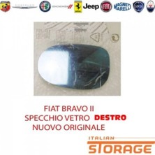 TŞT Fiat Bravo Dış Ayna Camıısıtmalı Mavi Cam Sağ 2007  (Oem No:  51861076)