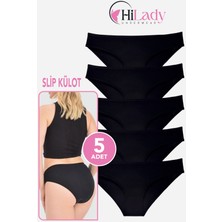 Hilady Kadın Külot, 5li Paket Karışık Renkli Slip Külot Rahat Pamuklu Yumuşak Kumaş