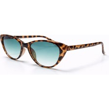 Toz Vintage Adron Leopar Desen Yeşil Cam Vintage Retro Kedi Güneş Gözlüğü