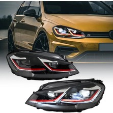 Volksvagen Golf 7.5 2017-2020 Kırmızı J Ön Far