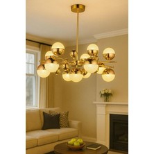 Bohem Aydınlatma Bohem Avize 9'lu Albatros Gold 3 Renk LED Salon Avizesi Modern Avizeler Trend Avizeler