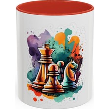 Ladijital Renkli Satranç Baskılı Kupa