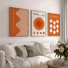 Pam Studio Bauhaus Stilinde Modern Geometrik 3’lü Poster Seti – Minimalist Duvar Dekoru Tablo