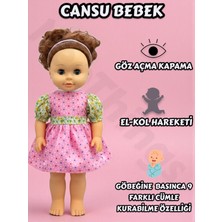 Yıldırım Oyuncak Gözleri Açılıp Kapanabilen 9 Ayrı Cümle Konuşabilen 40 cm Et Bebek Oyuncak Cansu Bebek