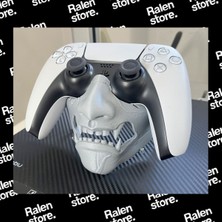 Ralen Ghost Of Yotei Temalı Ps5 Dualsense Controller Standı – 3D Baskı Kafatası Tasarımlı Oyun Kumandası Tutucu, Masa Üstü Gamer Aksesuarı