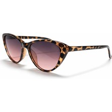Toz Vintage Adron Leopar Desen Pembe Cam Vintage Retro Kedi Güneş Gözlüğü