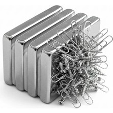 Argesco Mühendislik 2 Adet 40X20X5MM Neodyum Magnet Güçlü N35 Mıknatıs Köşeli Nikel Kaplama