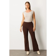 On Fashion On Ince Fitilli Ispanyol Paça Tayt Pantolon