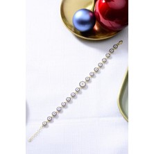 Innuendo 925 Ayar Gümüş Gold Nazar Boncuğu Bileklik