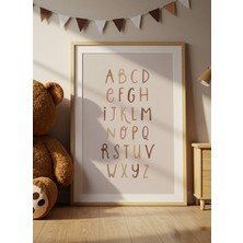 Fuart.Co Alfabe Dijital Baskı Posteri (Çerçevesiz) Çocuk Odası Için Poster Nufu
