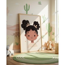Fuart.Co Minik Kız Dijital Baskı Posteri (Çerçevesiz) Çocuk Odası Için Poster Nufu