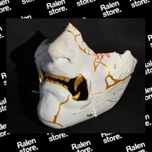 Ralen Ghost Of Yotei Temalı Koleksiyonluk Maske – Oyun Içi Maske Tasarımı, 3D Baskı Dekoratif Duvar/masa Üstü Aksesuar, Gamer Odası Dekoru