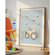 Fuart.Co Traktör Dijital Baskı Posteri (Çerçevesiz) Çocuk Odası Için Poster Nufu