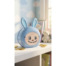 Biton Toptan 1 Adet Sevimli  Labubu Figürlü Kilitli Metal Kumbara - Çocuklar Için  Para Biriktirme Kutusu Mavi