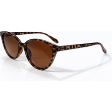 Toz Vintage Adelina Leopar Desenli Vintage Retro Güneş Gözlüğü