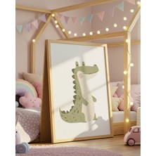 Fuart.Co Sevimli Dinozor Dijital Baskı Posteri (Çerçevesiz) Çocuk Odası Için Poster Nufu