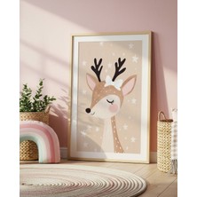 Fuart.Co Geyik Dijital Baskı Posteri (Çerçevesiz) Çocuk Odası Için Poster Nufu