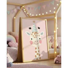 Fuart.Co Zürafa Dijital Baskı Posteri (Çerçevesiz) Çocuk Odası Için Poster Nufu