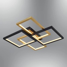 Özcan Aydınlatma 4158-2-20 Square 4'lü Plafonyer Siyah-Eskitme