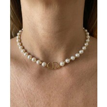 Milena Blake Cristian Dior Incili Çelik Kolye