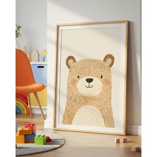 Fuart.Co Sevimli Ayıcık Dijital Baskı Posteri (Çerçevesiz) Çocuk Odası Için Poster Nufu