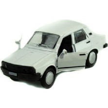 Göçmen Toros Metal Çek Bırak Araba Sesli Işıklı Kapıları Açılır Beyaz Renk 13CM