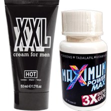 Hotxxl Erkeğe Hacimdestek Kremi 50 ml + 1 Adet 3x White Box Maximum 30 Lu Set