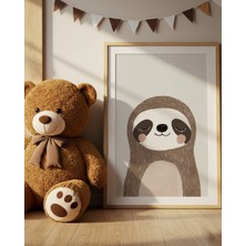 Fuart.Co Tembel Dijital Baskı Posteri (Çerçevesiz) Çocuk Odası Için Poster Nufu