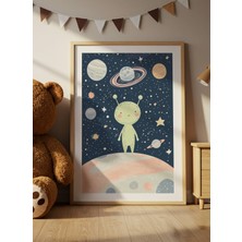 Fuart.Co Uzaylı Dijital Baskı Posteri (Çerçevesiz) Çocuk Odası Için Poster Nufu