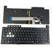 İnfostar Asus Tuf Gaming FX506H FX506LU FX506LH ile Uyumlu Notebook Klavye - Siyah - Tr - Backlit - Rgb
