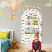 Trend Wall Decor Hayvan Sever Çocuk Bebek Odası Duvar Sticker Seti | Bir Varmış Yazısı + Çerçeve | Evcil Hayvan Temalı Duvar Kağıdı,köpek Duvar Sticker,unisex Çocuk Odası Dekor, Modern Çocuk Odası Dekoru, Minimal