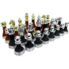 Katre46 Satranç Taşı Zamak Polyester Bordo Siyah