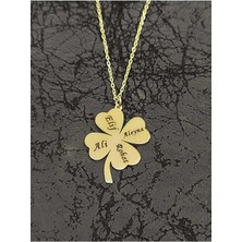 Sakura Accessories Çelik Dört Isimli Dört Yapraklı Yonca Kolye