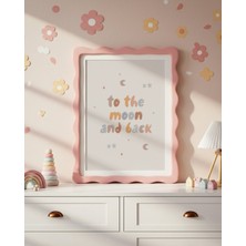 Fuart.Co To The Moon And Back Dijital Baskı Posteri (Çerçevesiz) Çocuk Odası Için Poster Nufu