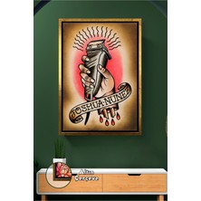 KOSS Dijital Tıraş Makinesi Berber Duvar Dekoru Barber Shop Için Güçlü Maskülen Tasarım Çerçeveli Kanvas Tablo