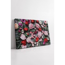 KOSS Dijital Karışık Renk Çiçek Düzeni Kompozisyon Kanvas Tablo Estetik Aranjman Temalı Dekoratif Floral Görsel