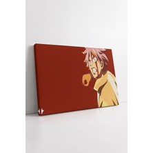 KOSS Dijital Fairy Tail Natsu Dragneel Minimal Anime Tasarım Güçlü Ifade Temalı Modern Dekoratif Kanvas Tablo