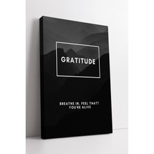 KOSS Dijital Gratitude Temalı Ilham Veren Minimal Kanvas Sanat Tablosu Modern Dekoratif Duvar Tasarımı