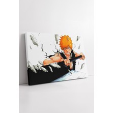 KOSS Dijital Bleach Anime Ichigo Kurosaki Güçlü Sahne Dinamik Aksiyon Tasarım Modern Dekor Kanvas Tablo