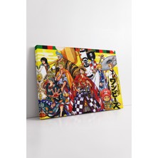 KOSS Dijital One Piece Wano Arc Samurai Ekip Luffy Zoro Sanji Nami Chopper Anime Renkli Modern Kanvas Tablo