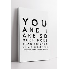 KOSS Dijital Minimal Tipografi Aşk Sözleri Duvar Yazısı Modern Ev, Yatak Odası ve Salon Için Kanvas Tablo